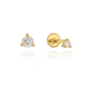 A&S Ear Styling Collection 14ct Yellow Gold 2mm Diamond Single Stud Earring