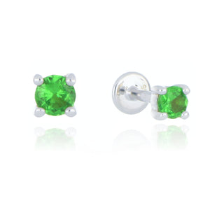 A&S Ear Styling Collection 14ct White Gold 3mm Tsavorite Single Stud Earring