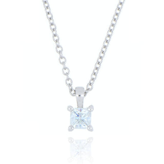 18ct white gold 0.24ct diamond solitaire necklace