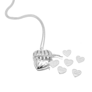 Annie Haak Silver Heart Locket with Love You Motto