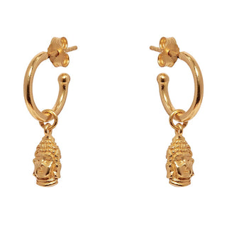 Annie Haak Gold Plated Buddha Hoop Earrings