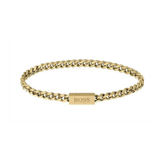 Boss Yellow Gold Plated Curb Bracelet