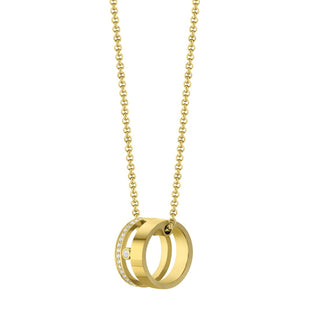 Boss Lyssa Yellow Gold Plated CZ Necklace