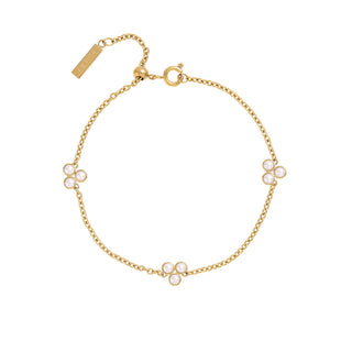 Olivia Burton Yellow Gold Plated Pearl Cluster Bracelet