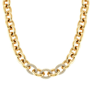 Nomination Stainless Steel with Yellow Gold PVD Colour Coated Finished Affinity Chain Necklace