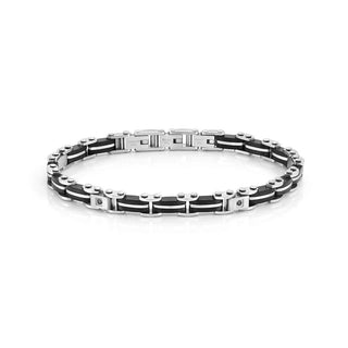 Nomination Stainless Steel Strong Black Chain Bracelet with Black Diamonds
