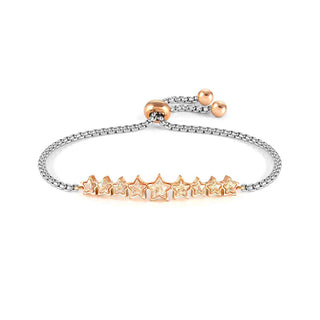 Nomination Stainless Steel and Rose Gold PVD Milleluci Champagne Colour Star Bracelet
