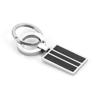 Nomination Stainless Steel Strong Keyring with Black Finish