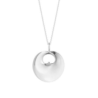 Georg Jensen Silver Hidden Heart Necklace - Large