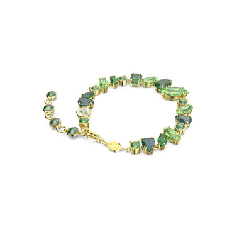 Swarovski Gold-Tone Plated Gema Mixed Cut Green Bracelet