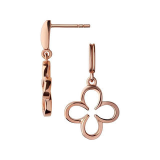 Links Of London Rose Gold Vermeil Ascot Clover Drop Earrings