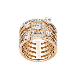 Swarovski Rose Gold Plated Creativity Ring - Size 58