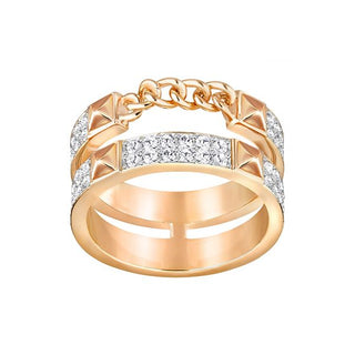 Swarovski Rose Gold Plated Fiction Ring - Size 52