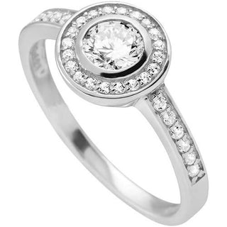Diamonfire Silver Cz Cluster Ring - Size R.5
