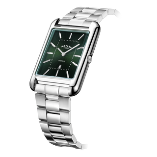 Rotary Cambridge Stainless Steel Green Quartz Watch