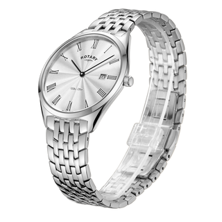 Rotary 38mm Ultra Slim Stainless Steel Quartz Watch