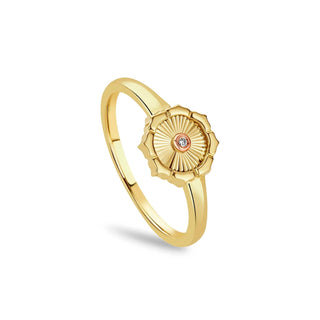 Clogau 9ct Yellow Gold Bore Da Diamond Ring - Size M