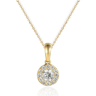 A&S Birthstone Collection 9ct Yellow Gold Diamond April Birthstone Necklace