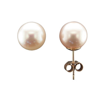 9ct Yellow Gold 9mm Freshwater Pearl Stud Earrings