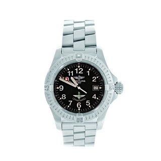 Pre-owned Breitling Avenger Seawolf With A Black Face And Arabic Numerals