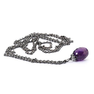 Trollbeads Silver Fantasy Necklace With Amethyst - 100cm
