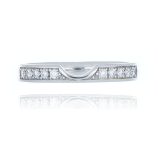 Platinum 0.15ct Diamond Fitted Half Eternity Ring