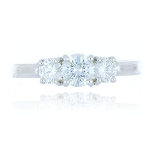 A&s Engagement Collection Platinum 1.00ct Diamond 3 Stone Ring