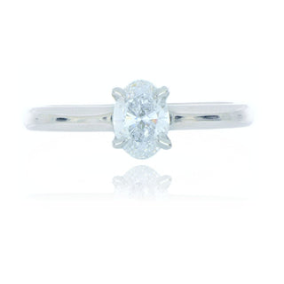 A&s Engagement Collection Platinum 0.71ct Oval Cut Diamond Solitaire Ring