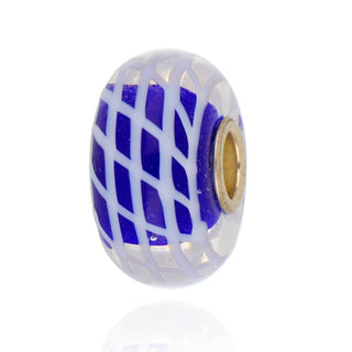 Trollbeads Unique Blue And White Net Bead