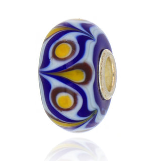 Trollbeads Unique Blue And Yellow Water Drop Bead