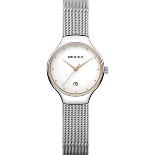 Bering Ladies Stainless Steel Small Watch With A Mesh Bracelet