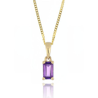 9ct Yellow Gold 0.28ct Amethyst Necklace