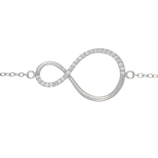 A&s Paradise Collection Silver Cubic Zirconia Infinity Bracelet