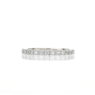 A&s Enchanted Collection 2mm Cubic Zirconia Silver Half Eternity Ring