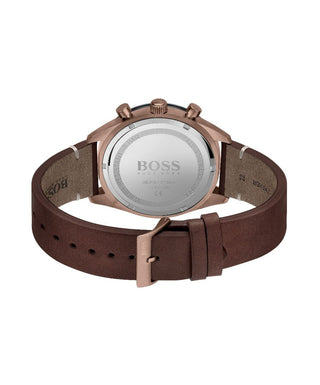 Boss Gents Santiago Brown Leather Strap Watch