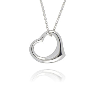 A&s Enchanted Collection Silver Open Work Heart Necklace