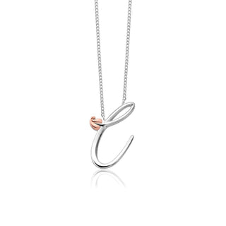 Clogau Silver Tree Of Life Letter C Initial Necklace