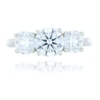 A&s Lab Grown Collection Platinum 2.24ct Lab Grown Diamond 3 Stone Ring