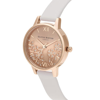 Olivia Burton Rose Gold Plate Bejewelled Lace Watch