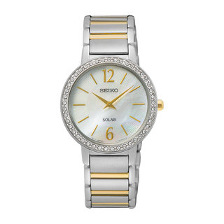 Seiko Ladies Two-tone Mother-of-pearl Solar Watch