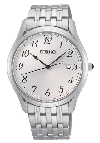 Seiko Gents Stainless Steel White Quartz Watch