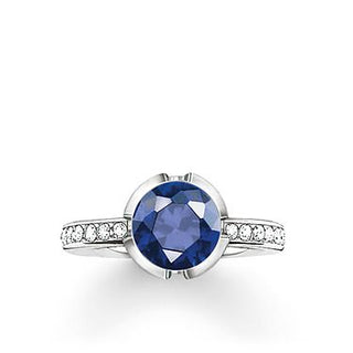 Thomas Sabo Silver And Blue Synthetic Corundum Ring