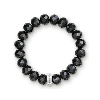 Thomas Sabo Silver & Black Obsidian Charm Club Bracelet - Small