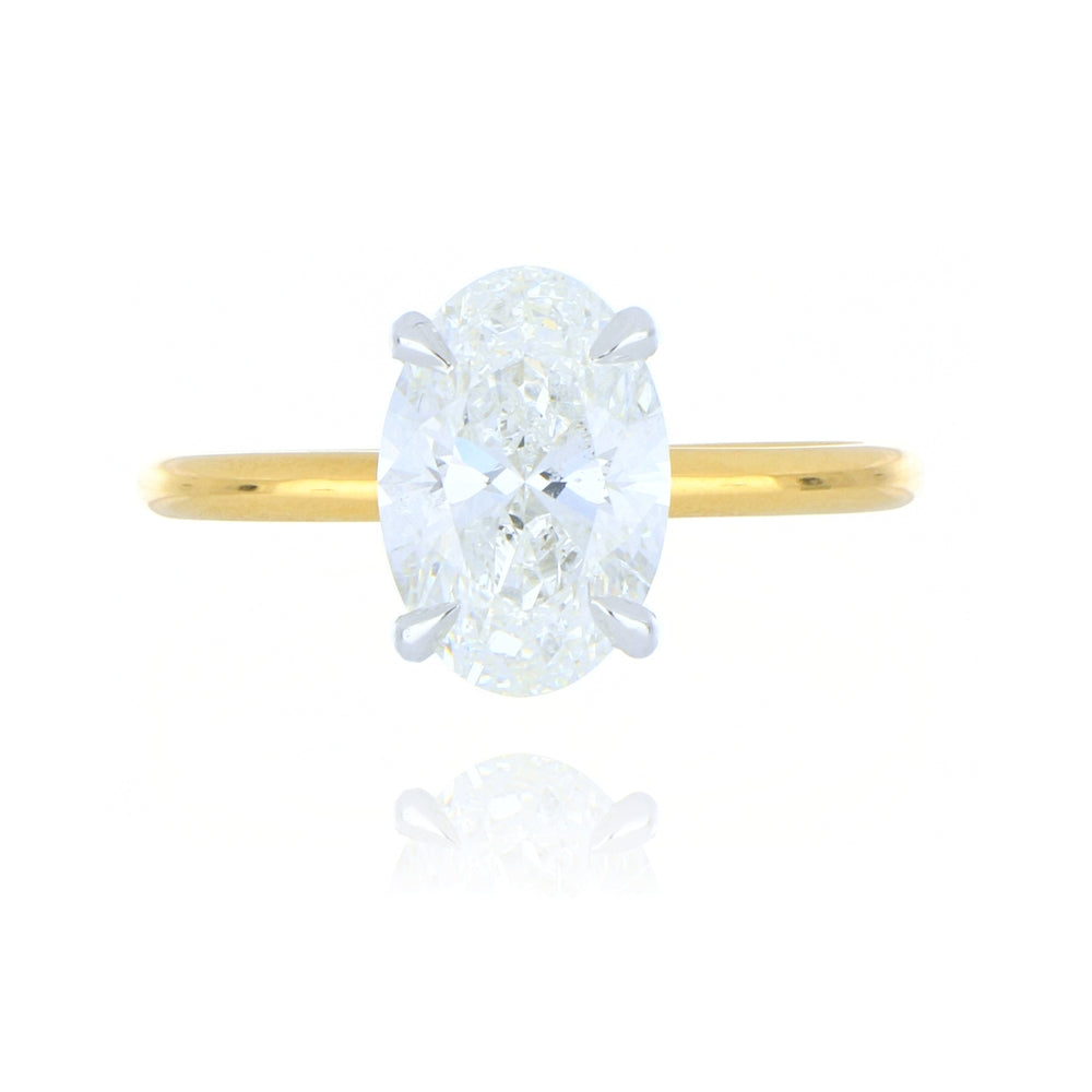 Fine Jewellery Jewellery 18ct Yellow Gold 2.01ct Oval Cut Diamond Solitaire Ring 0101884