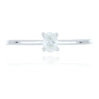 9ct white gold 0.20ct diamond solitaire ring