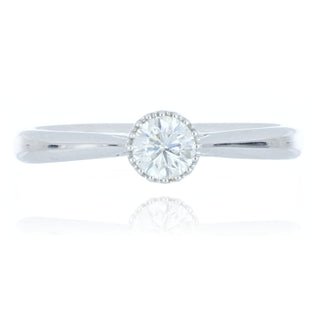 9ct White Gold Diamond Solitaire Ring
