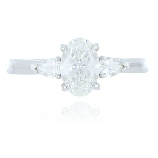 Platinum 1.26ct diamond 3 stone ring