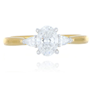 A&S Engagement Collection 18ct yellow gold 0.84ct diamond 3 stone ring