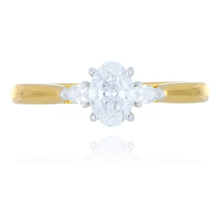 Allum & Sidaway Jewellery A&S Engagement Collection 18ct yellow gold 0.60ct diamond 3 stone ring 0103472