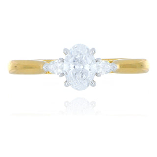 A&S Engagement Collection 18ct yellow gold 0.60ct diamond 3 stone ring
